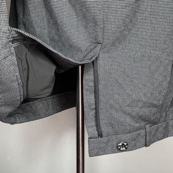 Halter Dress Womens 3 Gray Houndstooth Waitress Pants Dress Unique Career Office - Picture 9 of 12